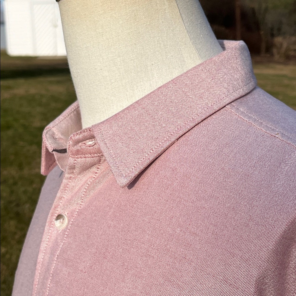 -Free Fly Pink "Comfort On Adventure Out" Button Down S/S w/Pocket& Logos Men XL